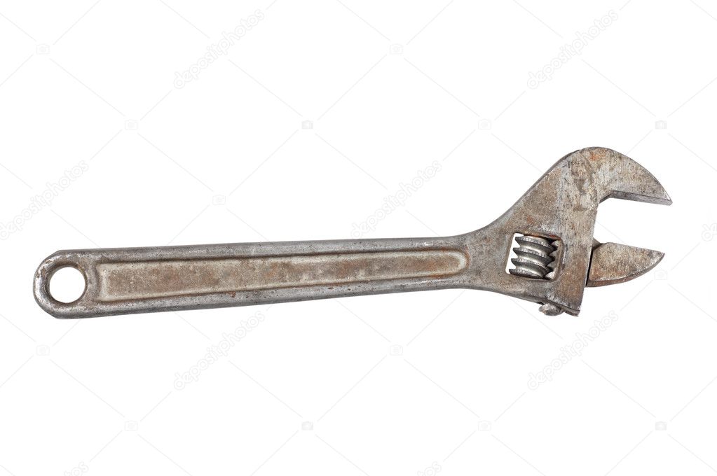 Wrench isolated on white background.