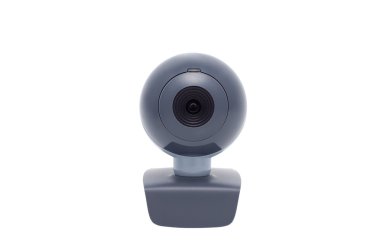 Beyaz arkaplanda izole edilmiş web kamerası.