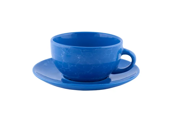 Темно-синя чашка ізольована на білому . — стокове фото
