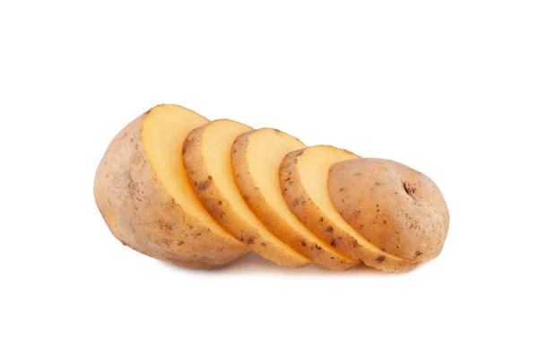Cut potato isolated on white background. — Stock Photo, Image