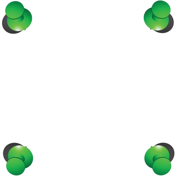 Cuatro botones verdes. Vector — Vector de stock