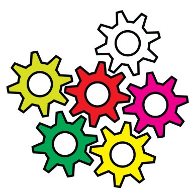 renkli vites. vektör çizim