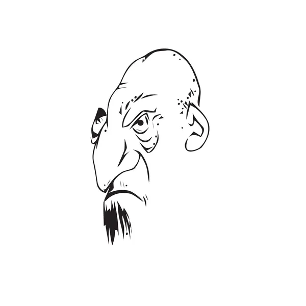 Karykatura twarzy człowieka. Wektor — Wektor stockowy