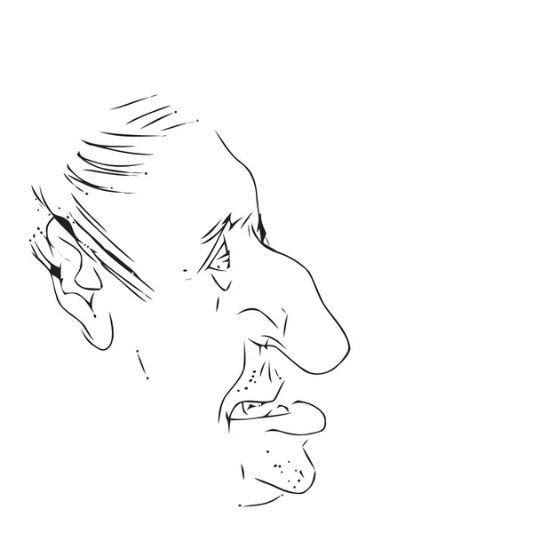 Caricatura de la cara del hombre. Vector — Archivo Imágenes Vectoriales