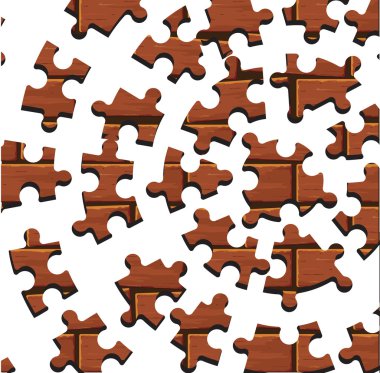 3-D a puzzle. Vector illustration clipart