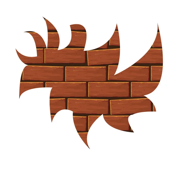 Blot from a red brick. Vector illustration — Stock Vector