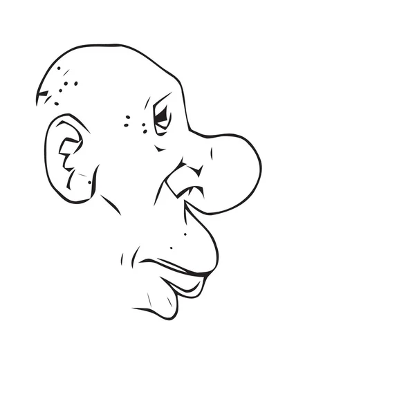 Mannens ansikte karikatyr. Vektor illustration — Stock vektor
