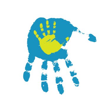 Hand print.Vector illustration clipart