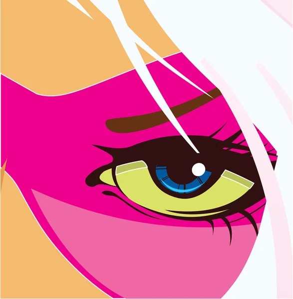 Blå ögon av kvinnan. vektor illustration — Stock vektor
