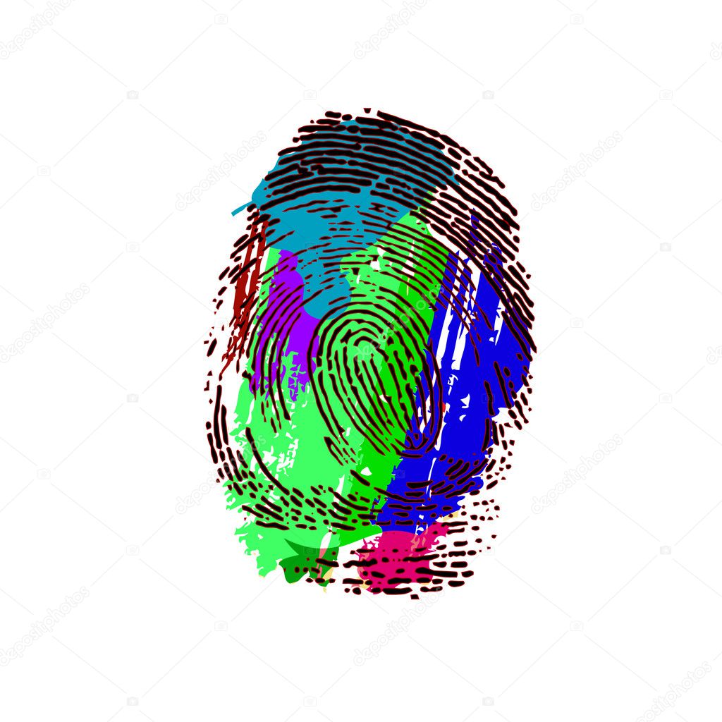 Imprint of index finger. Vector illustration