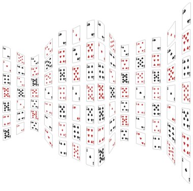 Abstraction from playing cards. Vector illustration clipart