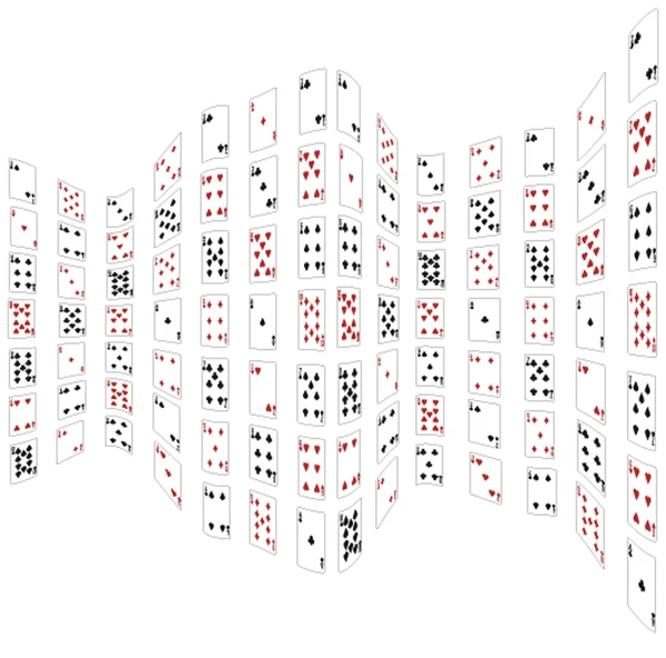 Abstraktion von Spielkarten. Vektorillustration — Stockvektor
