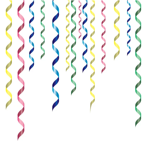 Rojo, verde, amarillo y azul oscuro una cinta. Ilustración vectorial — Archivo Imágenes Vectoriales