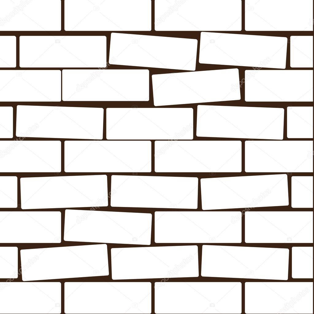 Background from a white brick. Vector illustration