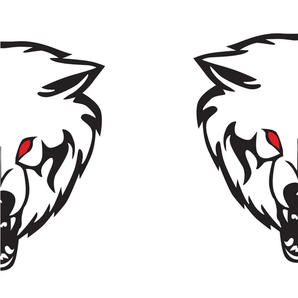 Hlava wolf.vector ilustrace — Stockový vektor