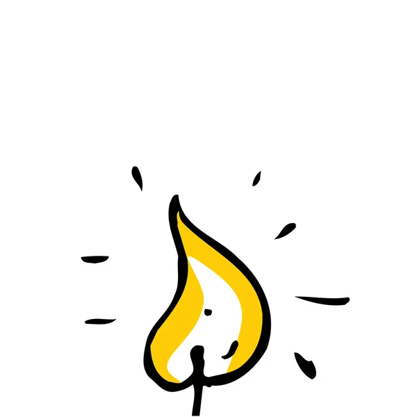 Vlam van een candle.vector-afbeelding — Stockvector