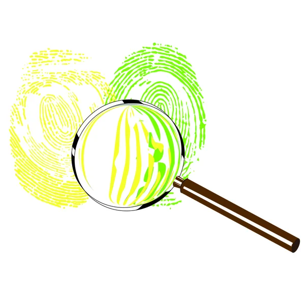 stock vector The increased fingerprints.Vector illustration