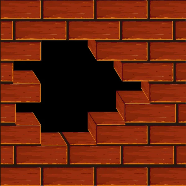 Objem zeď z brick.vector obrázek — Stockový vektor