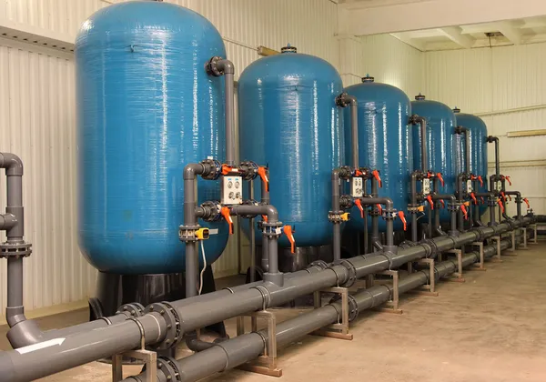 Utrustning för vattenrengöring filter — Stockfoto