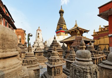 Swayambhunath (monkey temple) stupa clipart