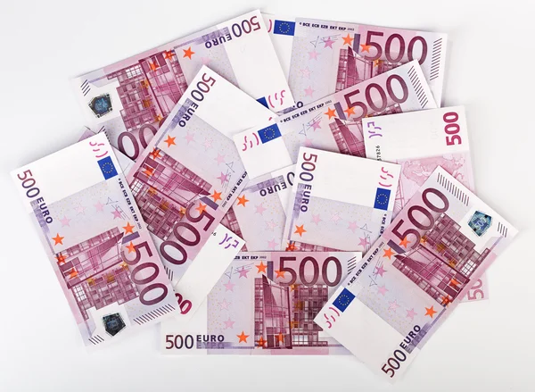 Många bunt av 500 euro-sedlar — Stockfoto