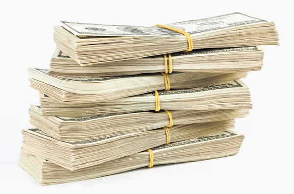 Many bundle of US 100 dollars — Stock Photo, Image