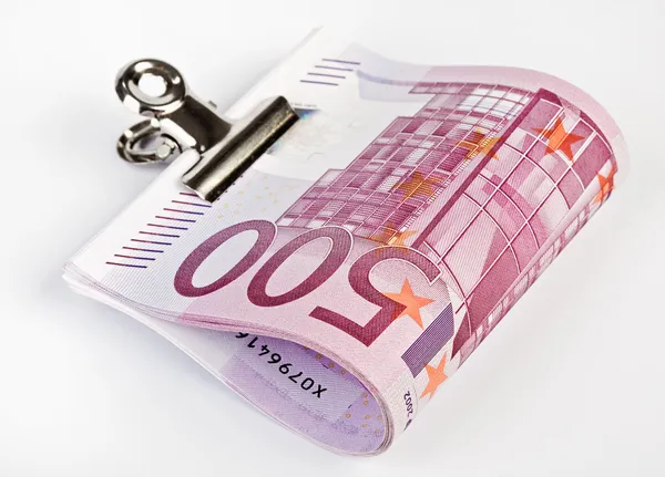 Bundle of 500 Euro fasten — Stock Photo, Image