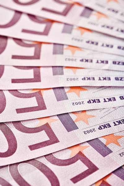 500 euro bankovek pročesávat, makro textury — Stock fotografie