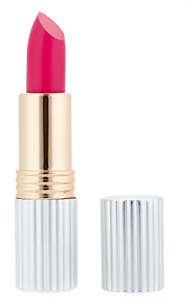 흰색 절연 금속 튜브와 핑크 립스틱 — 스톡 사진