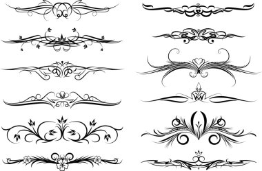 Decorative flowers clipart