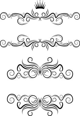 Elegant text frames. Vector clipart