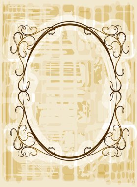 Elegant oval frame. Vector. clipart