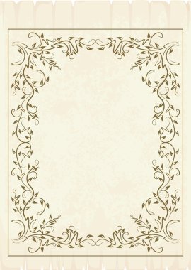 Old-fashioned frame. clipart