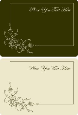 Pair of beautyful visit-cards. Vector clipart