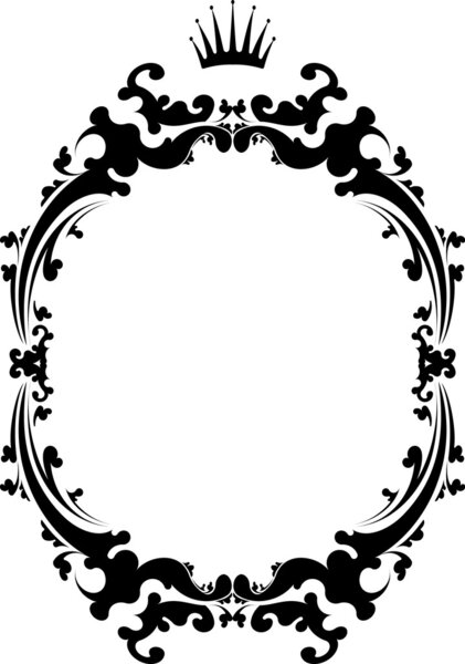 Decorative vintage frame with crown.