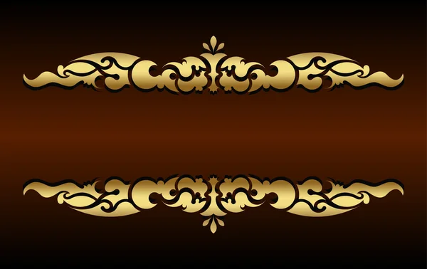 Decoratieve gouden frame voor tekst. vector — Stockvector