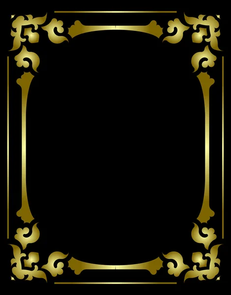 Decoratieve gouden frame voor tekst. vector — Stockvector