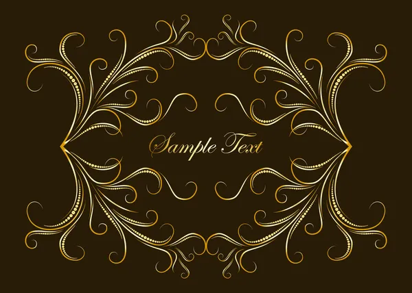 Decorative gold background for text. — Stock Vector
