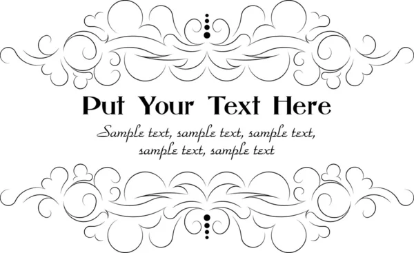 Elegant text frame. Vector — Stock Vector