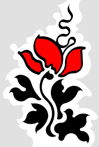 Tatuaggio del fiore - vettore . — Vettoriale Stock