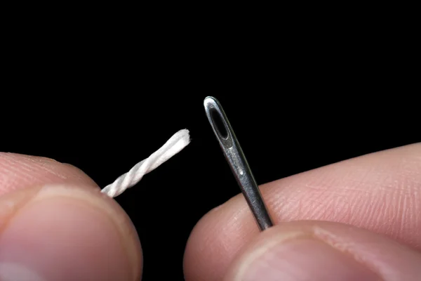 Sewing needle and thread — Stock Photo, Image