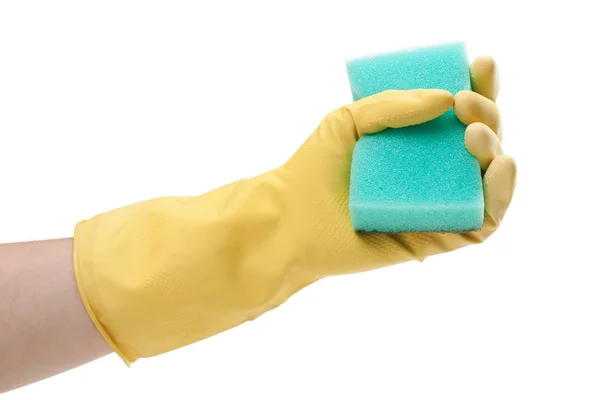 Temizlik eldiveni ve Sünger — Stok fotoğraf