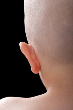 Child ear profile view clipart