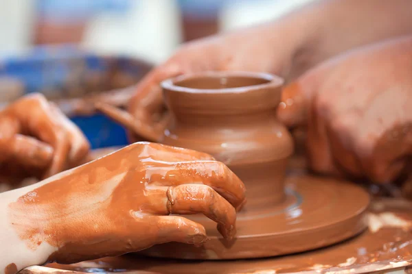 stock image Clay potter hand