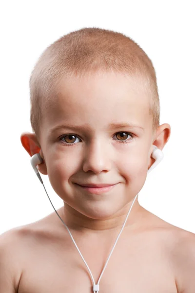 Gyermek hallgat zenét — Stock Fotó