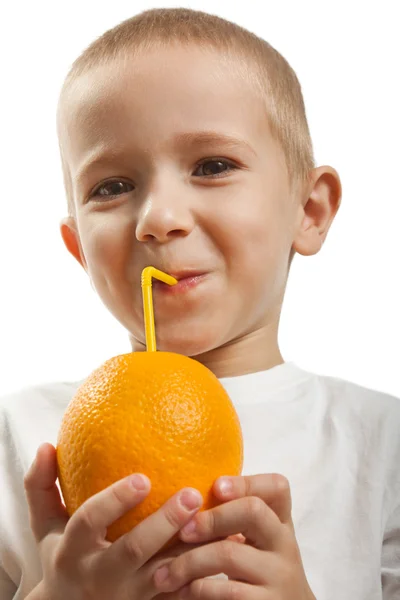 Beber fruta naranja — Foto de Stock