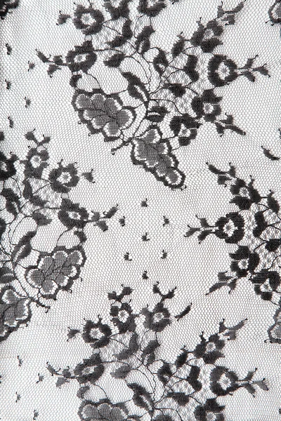 Černé a bílé jemné krajky textura — Stock fotografie