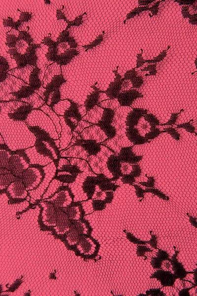 Schwarz und rosa feine Spitze Textur — Stockfoto