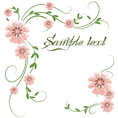 Decorative flowers clipart