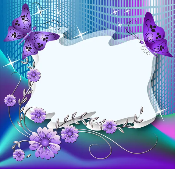 Fond floral magique — Image vectorielle